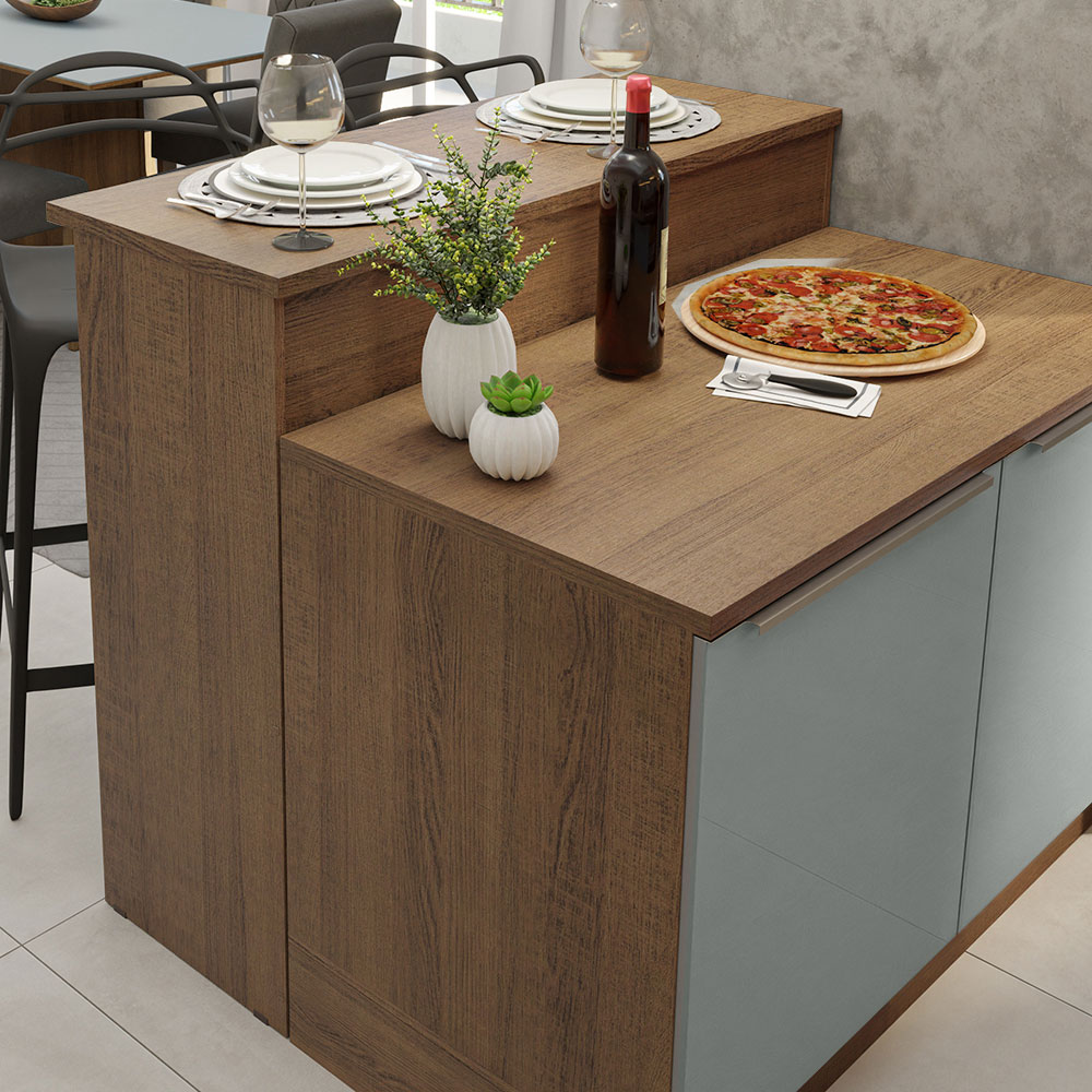 Isla de Cocina con Encimera y Mostrador Madesa Glamy 120cm MG