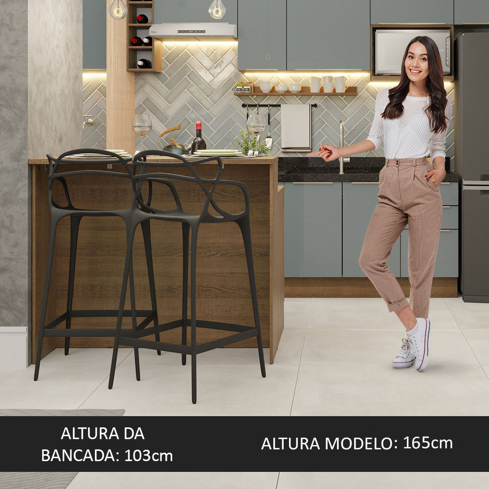 Isla de Cocina con Encimera y Mostrador Madesa Glamy 120cm MG