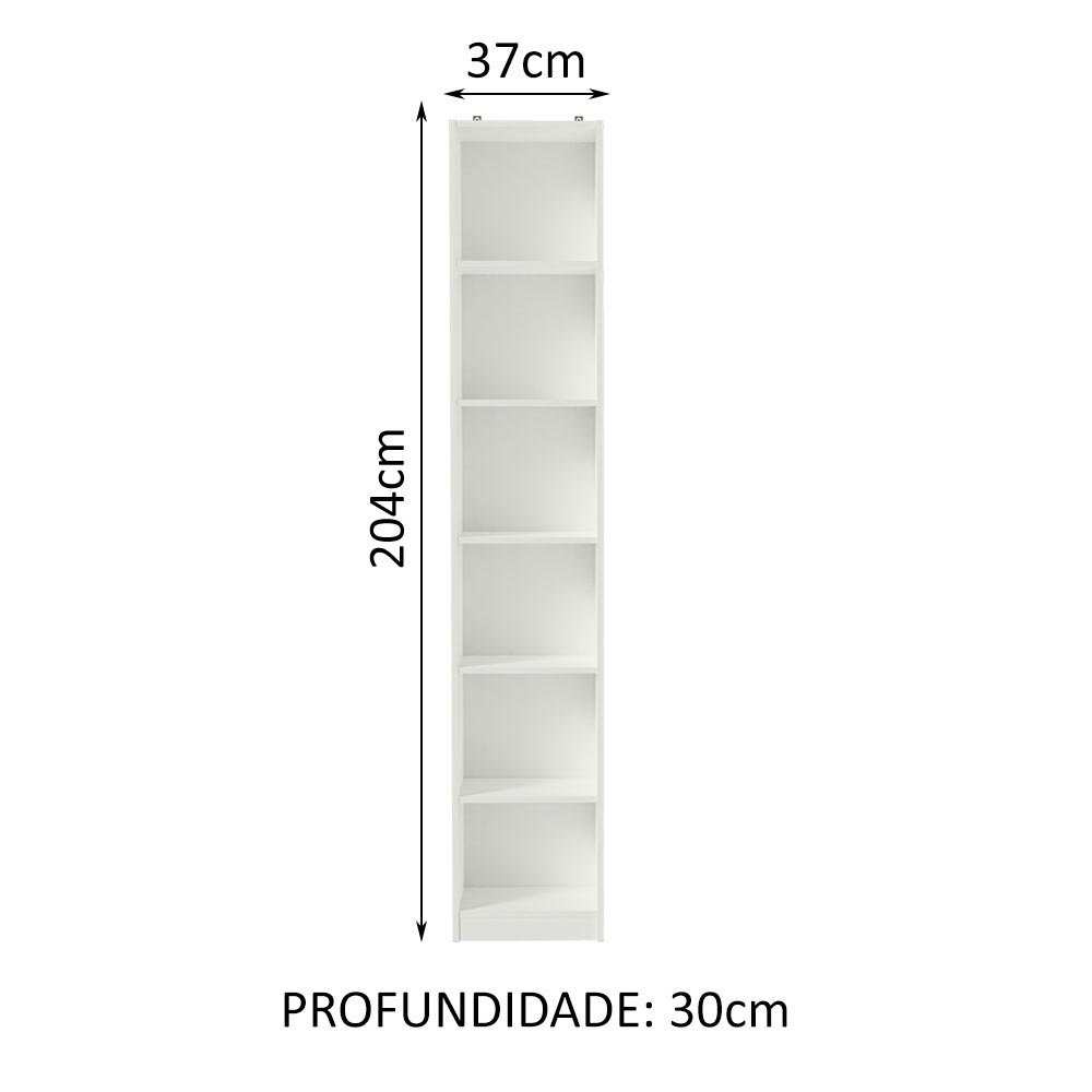 Estante Librero Organizador Madesa 6906 con 6 Nichos Blanco