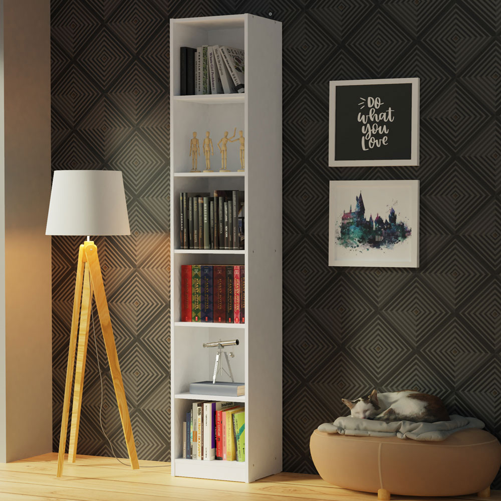 Estante Librero Organizador Madesa 6906 con 6 Nichos Blanco