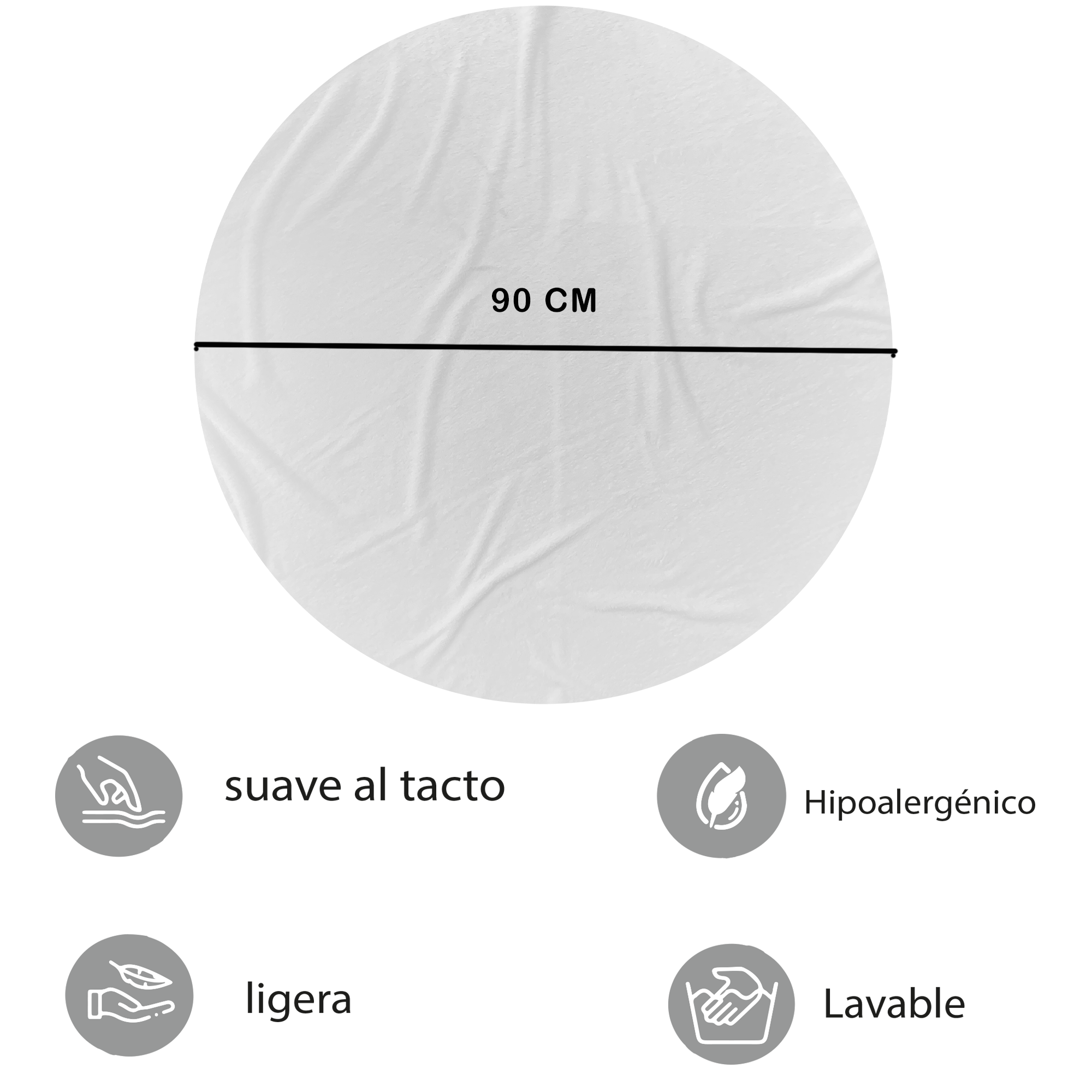 Cobija Manta Frazada Redonda Para Bebé Diseño de Tortilla Burrito Ultra Suave y Ligera