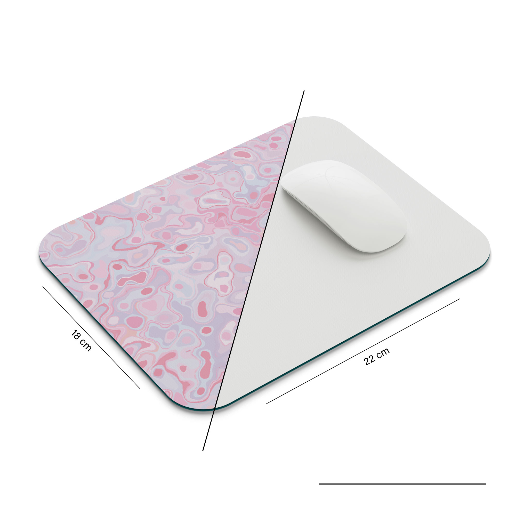 Mouse Pad de 22 * 18cm, Diseño de Bubble Mouse Mat de Antideslizante Natural en Neopreno, Alfombrilla de Mouse para Juego Color Duradero de Textura