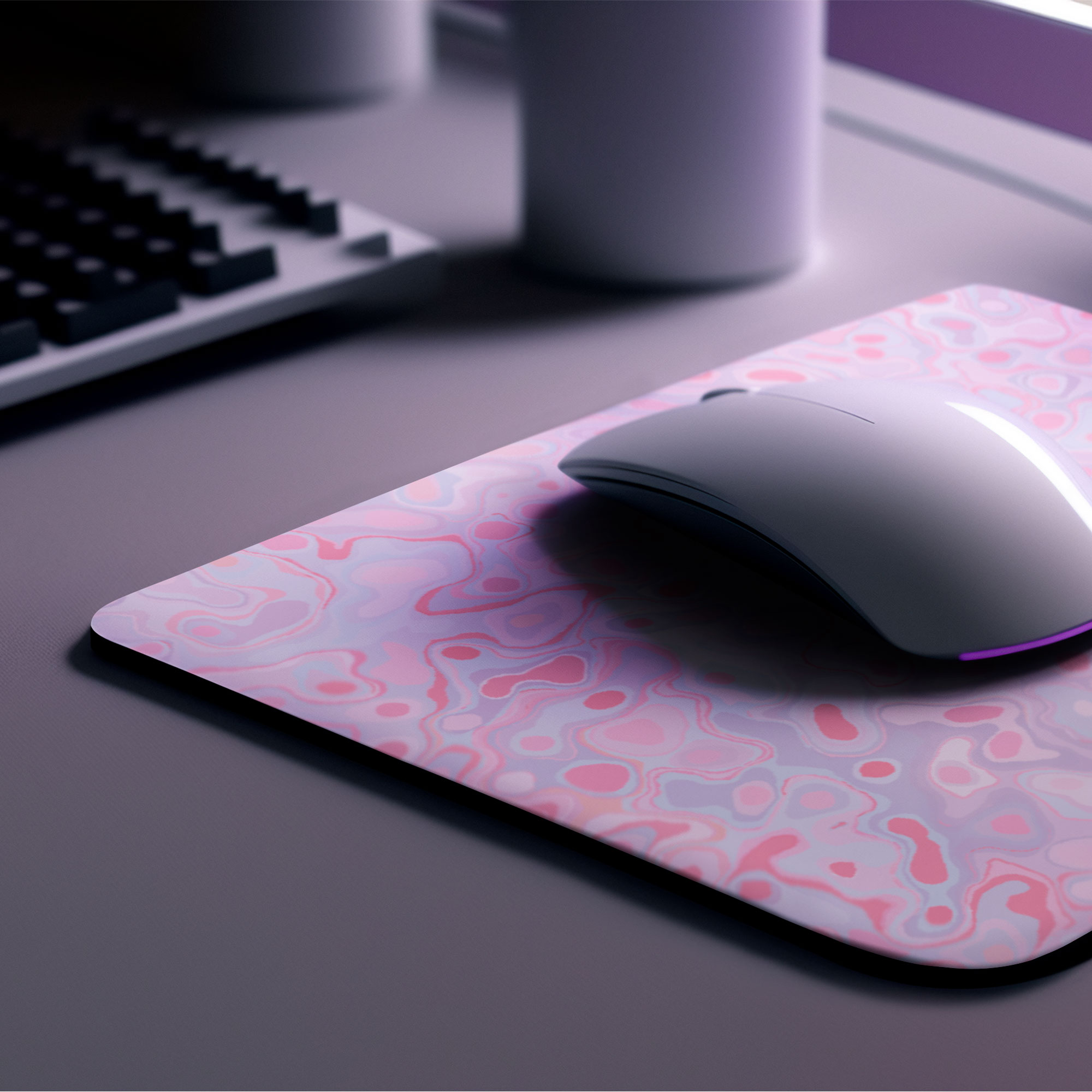 Mouse Pad de 22 * 18cm, Diseño de Bubble Mouse Mat de Antideslizante Natural en Neopreno, Alfombrilla de Mouse para Juego Color Duradero de Textura