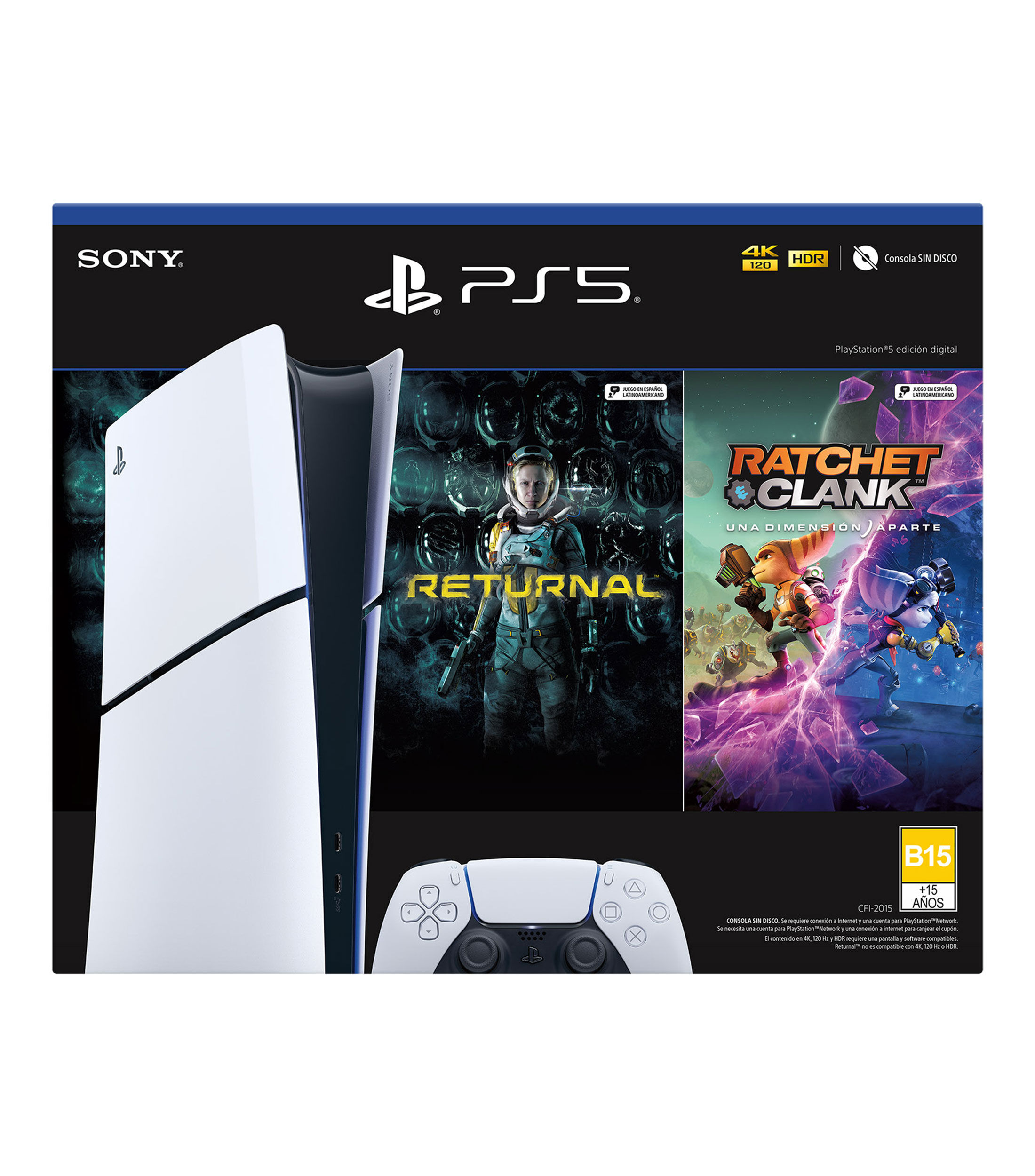 PlayStation 5 Bundle (Modelo Slim Digital) con 2 Juegos - Digital