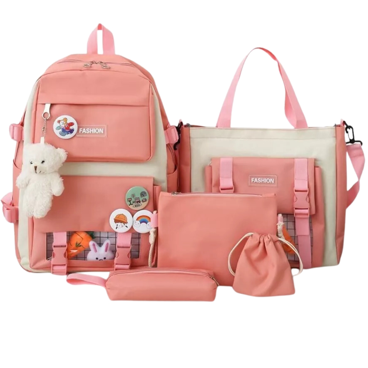 SHEIN Mochila 5 bolsas con múltiples compartimentos