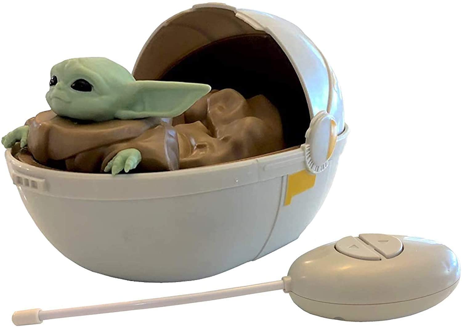 Mandalorian - Juguete de Baby Yoda, The Child en Cochecito, Coche en forma de cuna con control remoto