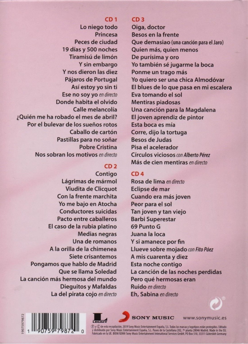 Joaquin Sabina - Sabina 70 - 4 Discos Cd 's + Libro + Dibujo