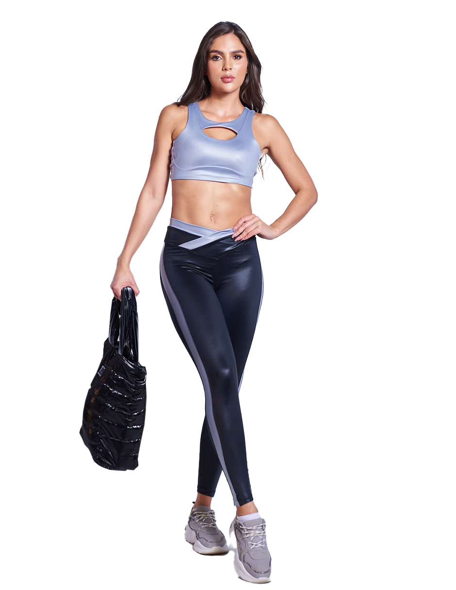 LEGGINGS  COLOMBIANA GLOW NEGRO MARCA BONLIFE 