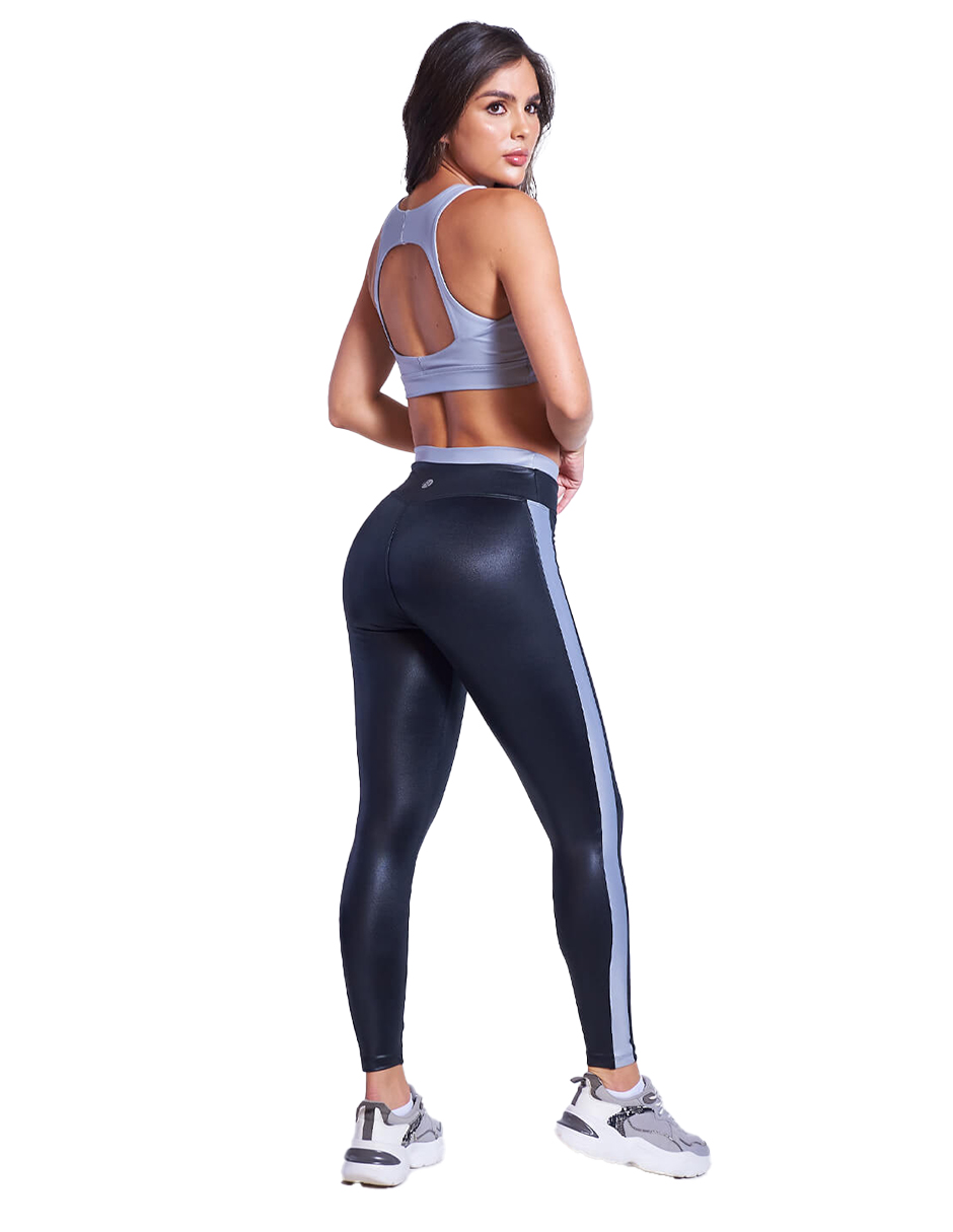 LEGGINGS  COLOMBIANA GLOW NEGRO MARCA BONLIFE 