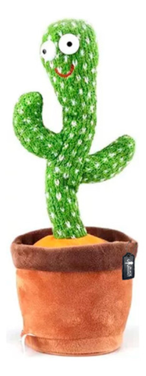 Cactus Bailarín Peluche Felpa Juguete Para Niños Recargable VERDE
