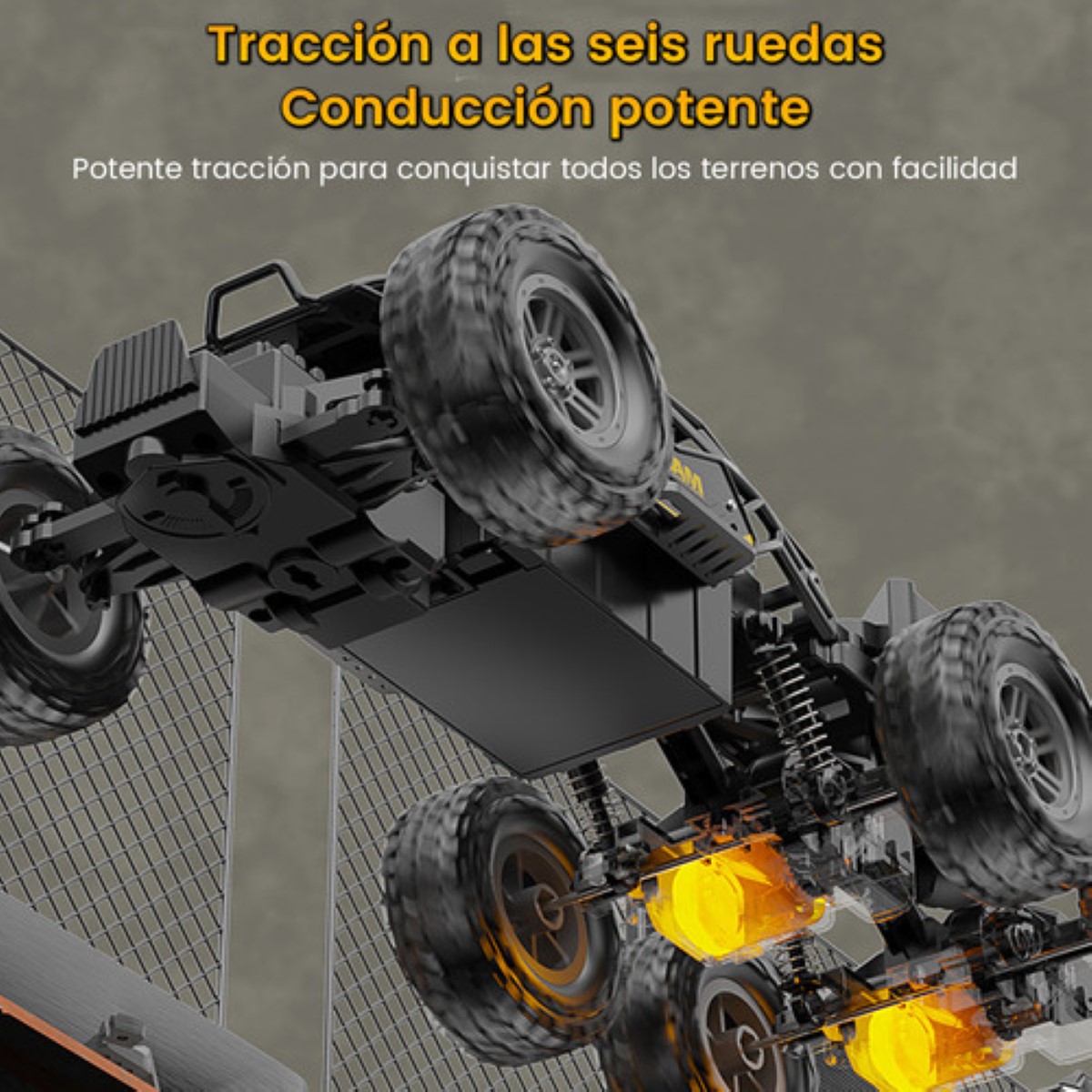 Coches A Control Remoto Recargable Todoterreno Para Niños 4wd Negro Hong Jie Toys