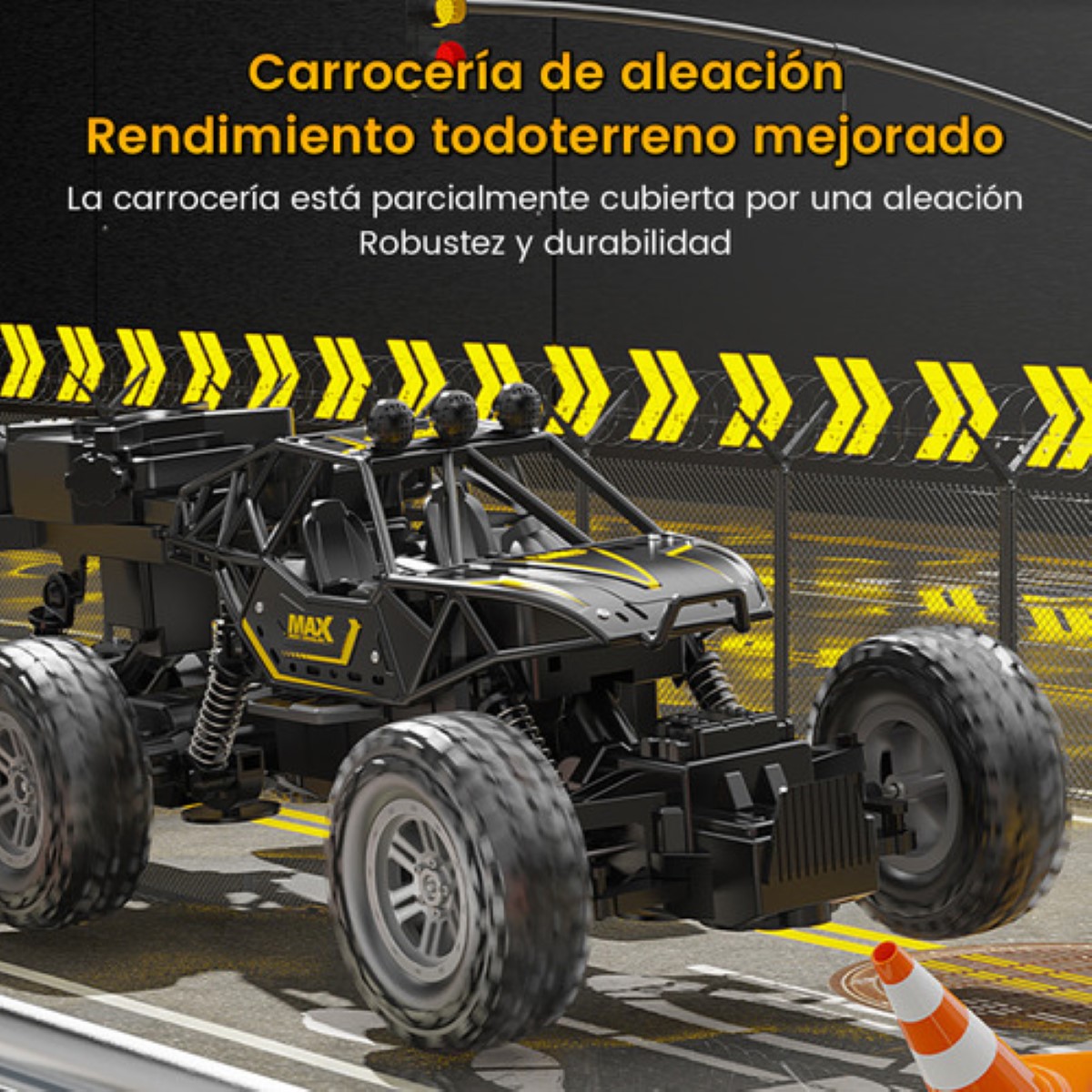 Coches A Control Remoto Recargable Todoterreno Para Niños 4wd Negro Hong Jie Toys