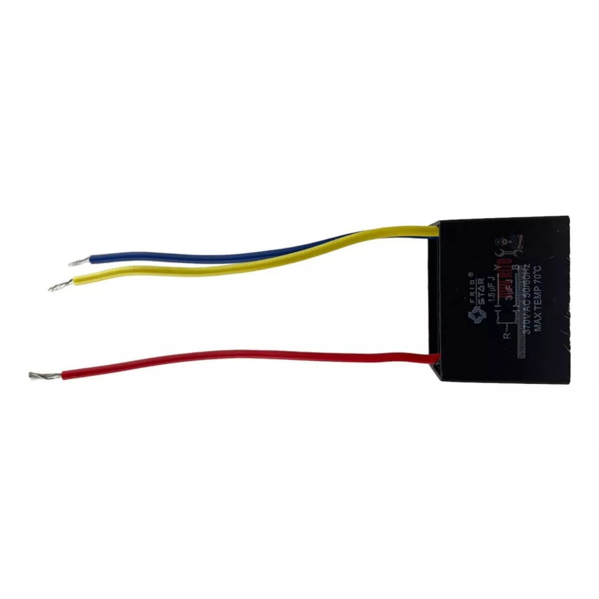 Capacitor 1.5 + 3 Uf Para Ventilador De Techo 3 Cables