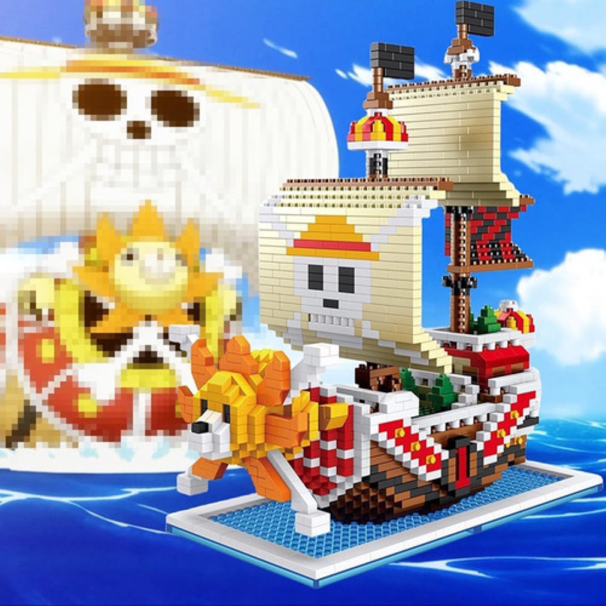 Barco Pirata Rompecabezas 3d One Piece Luffy Armables Blocks