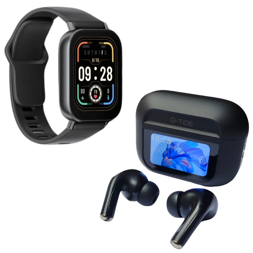 Redmi Watch 5 Active Negro con Audífonos con Pantalla Táctil G-TIDE Future Pod. Combo