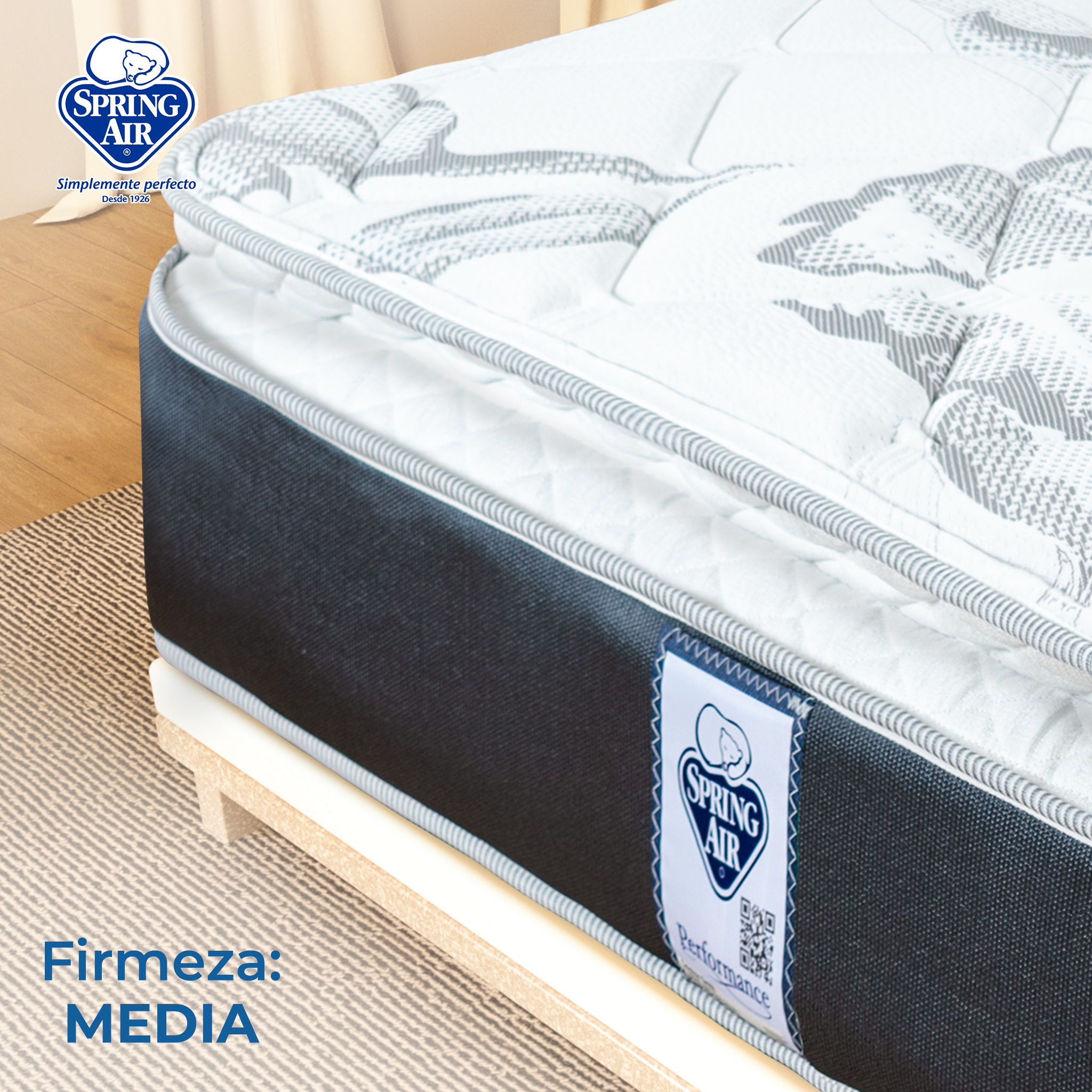 Colchón Matrimonial Spring Air Smith + Almohadas 