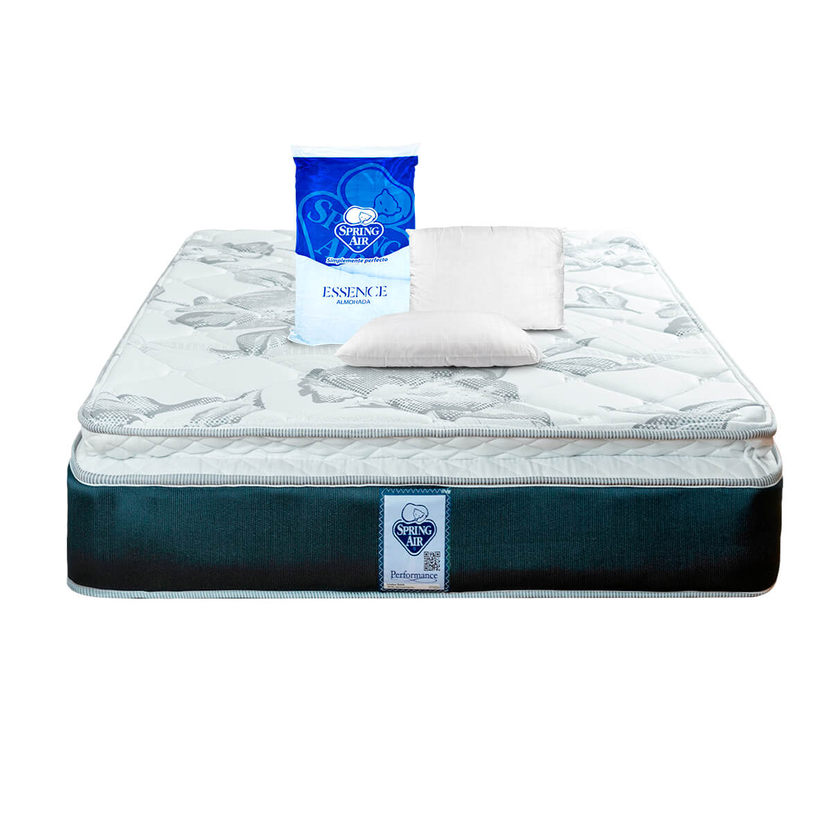 Colchón Matrimonial Spring Air Smith + Almohadas 