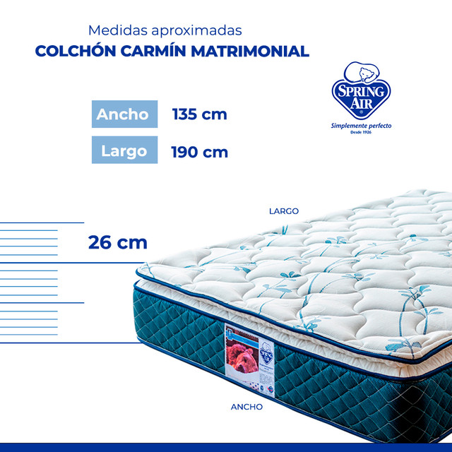Colchón Spring Air Carmí­n Matrimonial