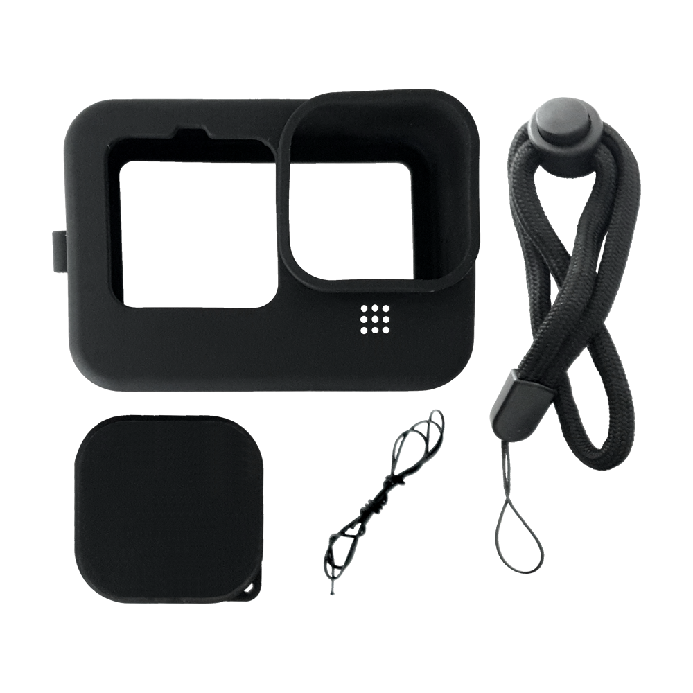 Funda Silicón Correa y Tapa 3 Piezas Compatible GoPro Hero 12 11 10 9 Black