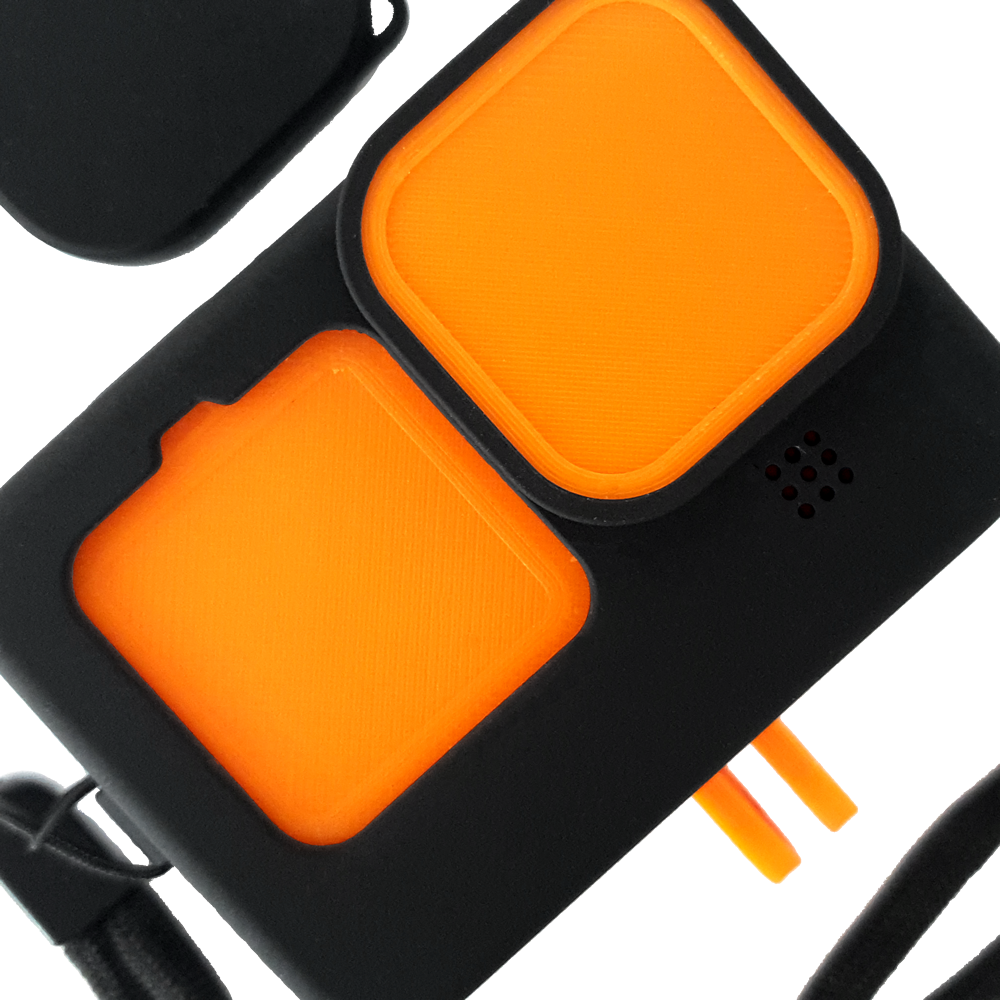 Funda Silicón Correa y Tapa 3 Piezas Compatible GoPro Hero 12 11 10 9 Black