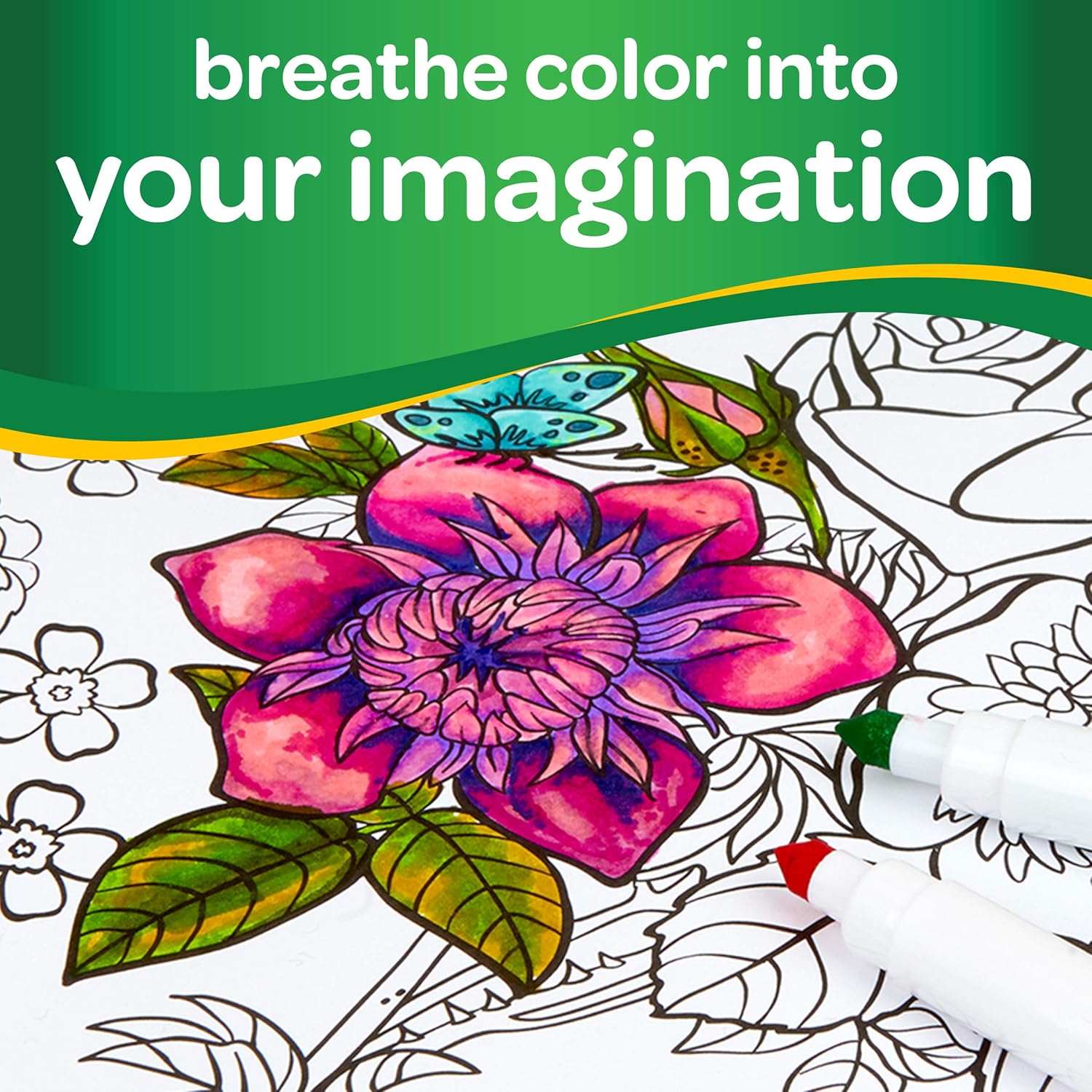 Crayola Super Tips 100 Marcadores Lavables, Colores Brillantes