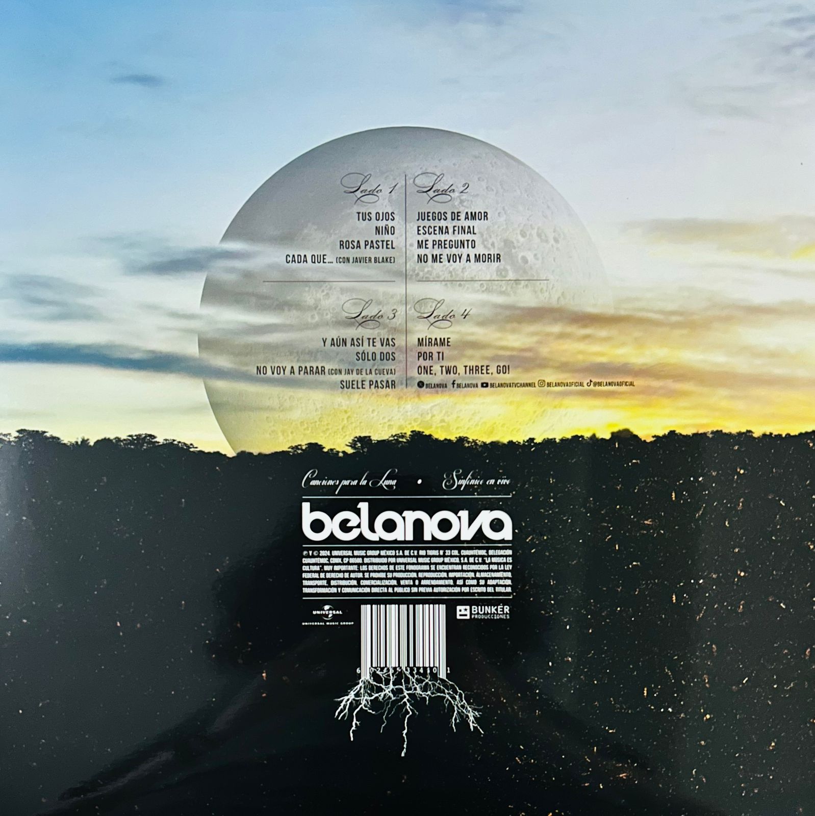 Belanova Canciones Para La Luna Tiger Eye Brow 2 Lp Vinyl