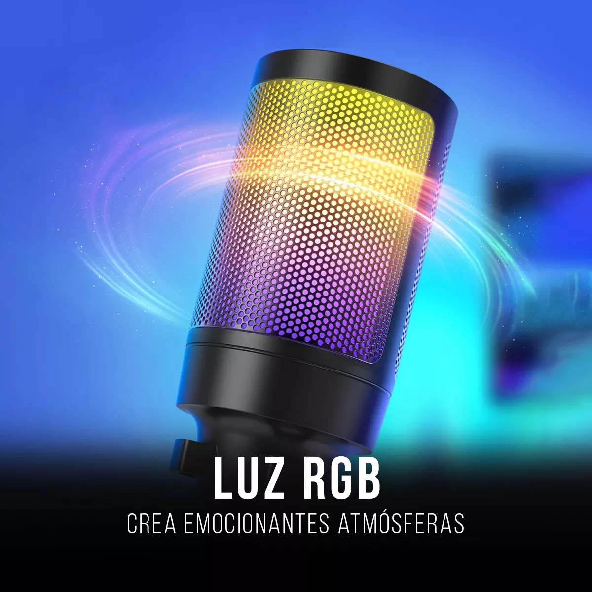 Micrófono Para Juegos Fifine Modelo A6V RGB, Gamer, podcast