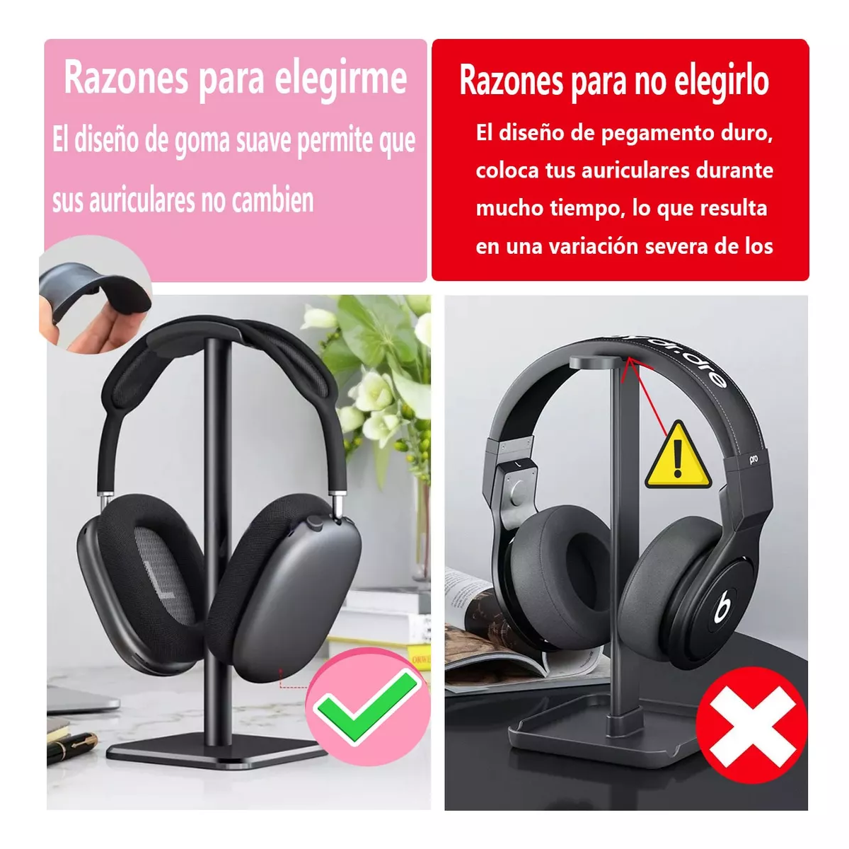 Soporte Para Audífonos Base Universal Negro