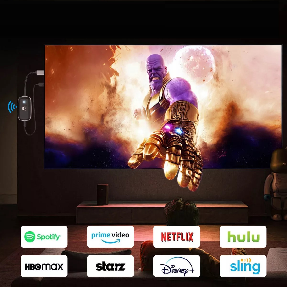 Extensor HDMI Inalámbrico 30m Transmisor y Receptor HDMI 1080p