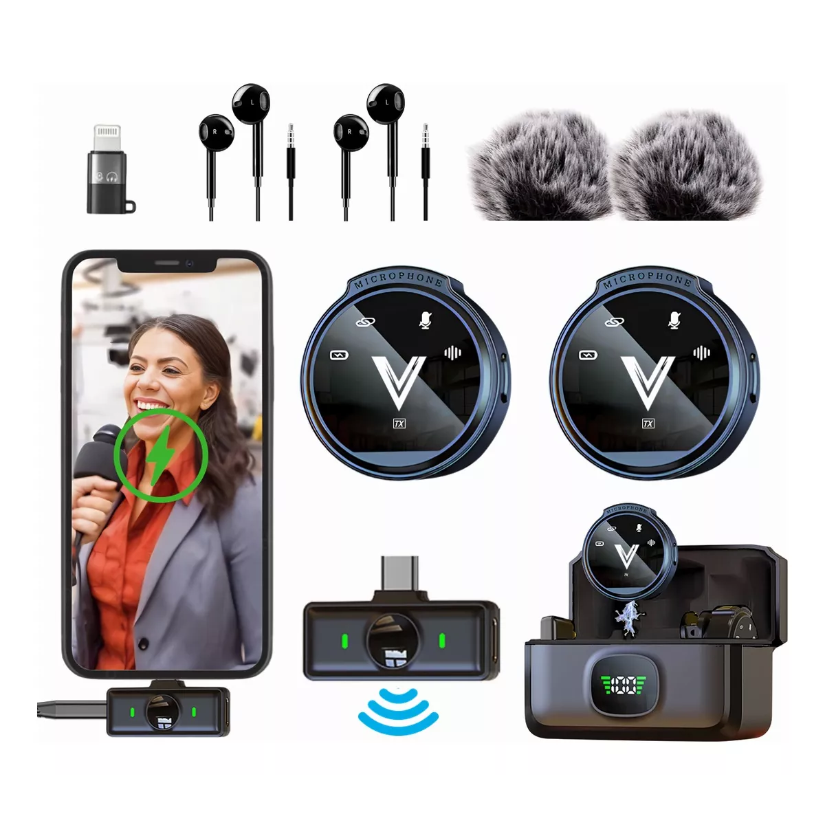 Micrófono Inalámbrico Profesional Solapa Lavalier Celular Pc