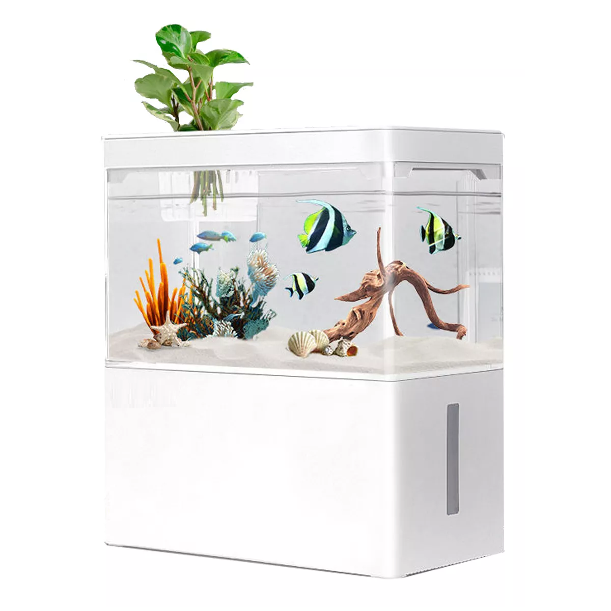 Acuario Con Luz Led Y Filtro De 1.8l