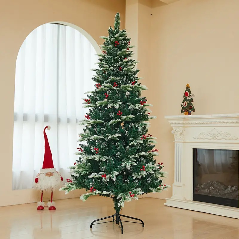 Arbol de Navidad con frutos rojos