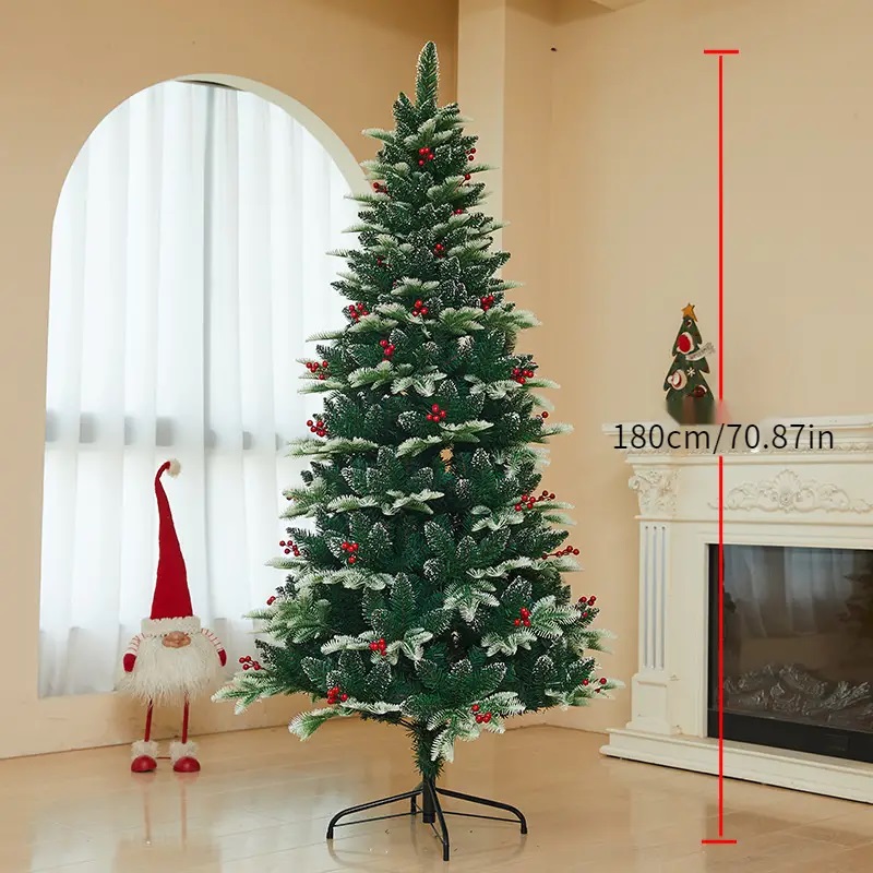 Arbol de Navidad con frutos rojos