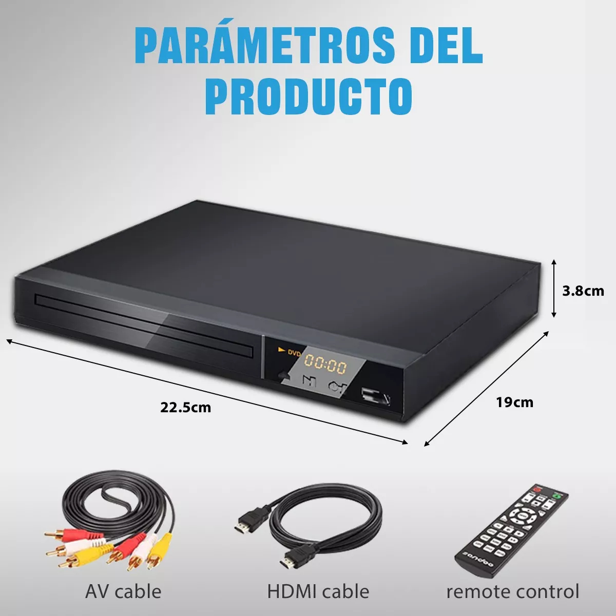 Reproductor De DVD299 Audishako Para Tv Con Hdmi Hd 1080p