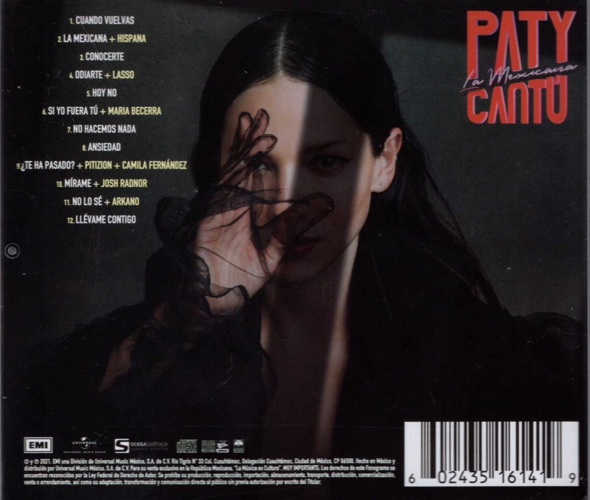 Paty Cantu - La Mexicana - Disco Cd 10 Canciones.