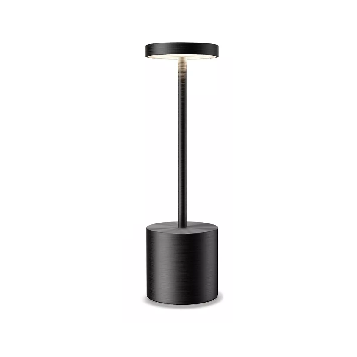 Lámpara De Mesa Recargable, Lámpara Inalámbrica Color Negro