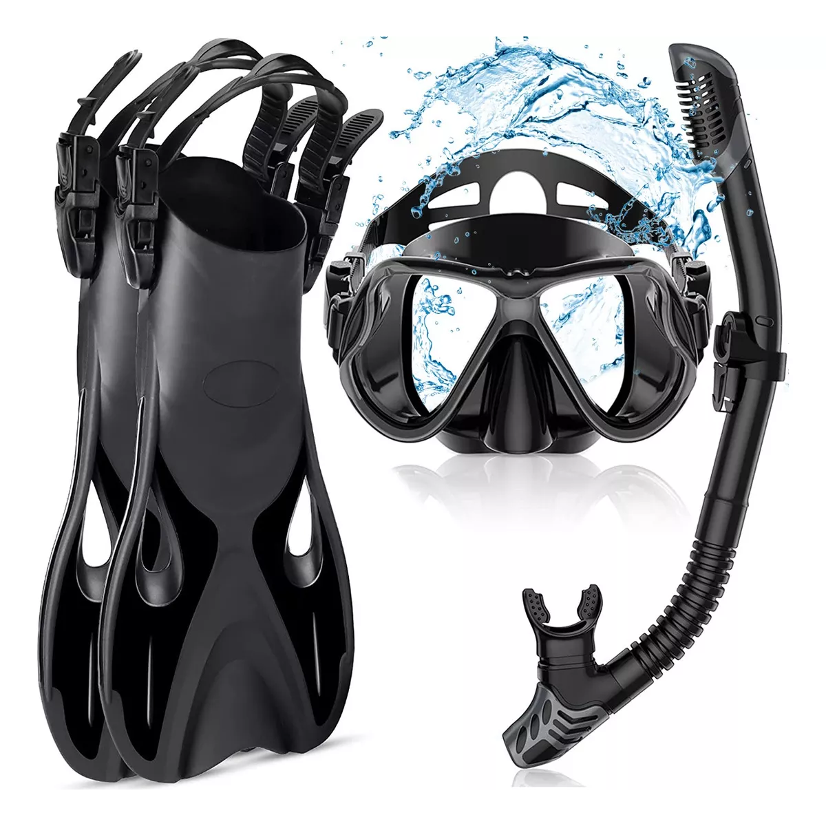 Gafas De Buceo Templado De Hd Snorkel Aletas Equipo De Buceo