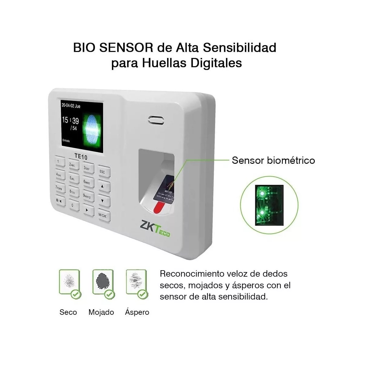 Checador De Huella Digital Reportes En Excel Usb