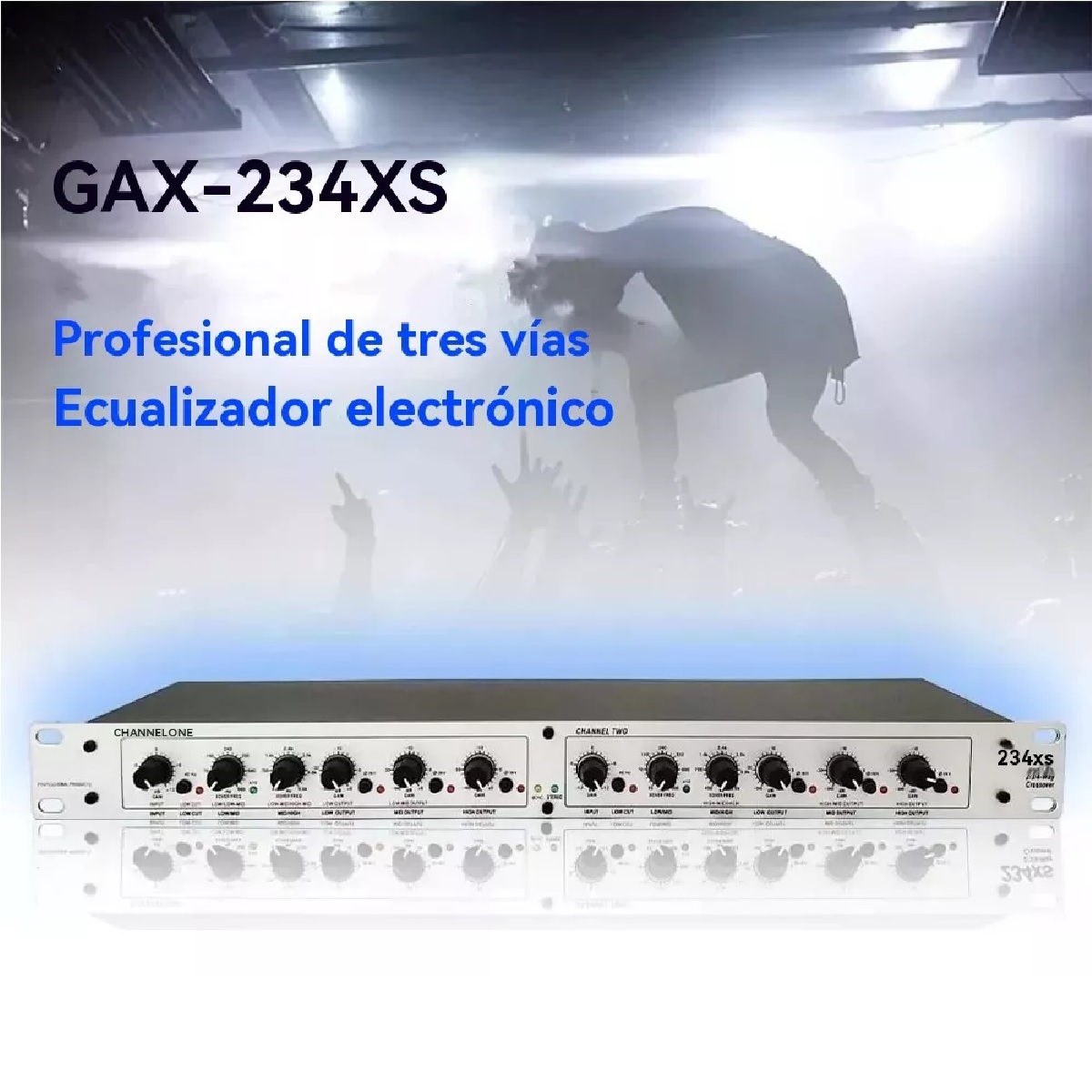 234xs Crossover Audio Profesional 3 Vías Divisor Frecuencia
