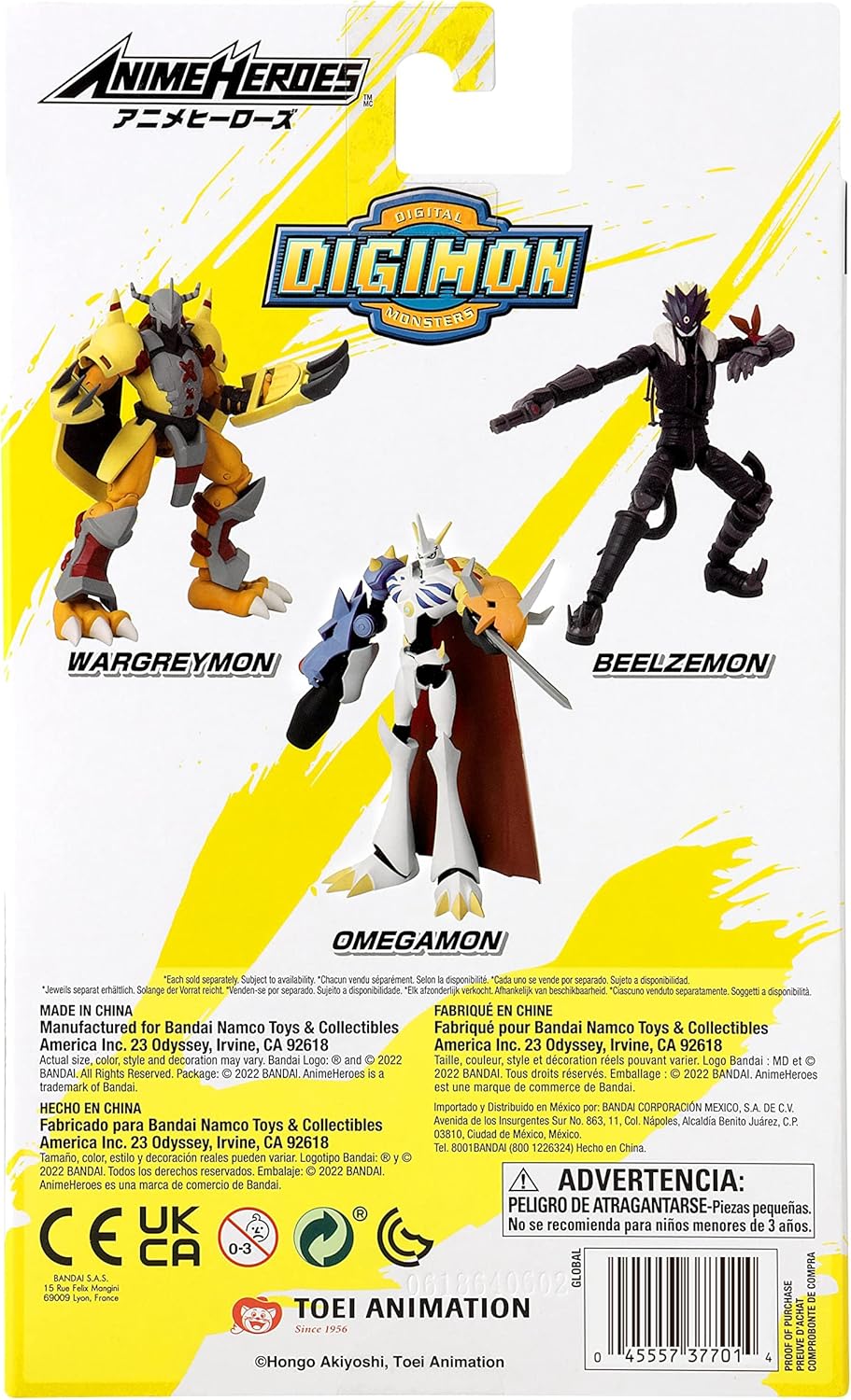 Wargreymon Digimon Anime Heroes BANDAI Figura de Anime articulada 6.5 Pulgadas 