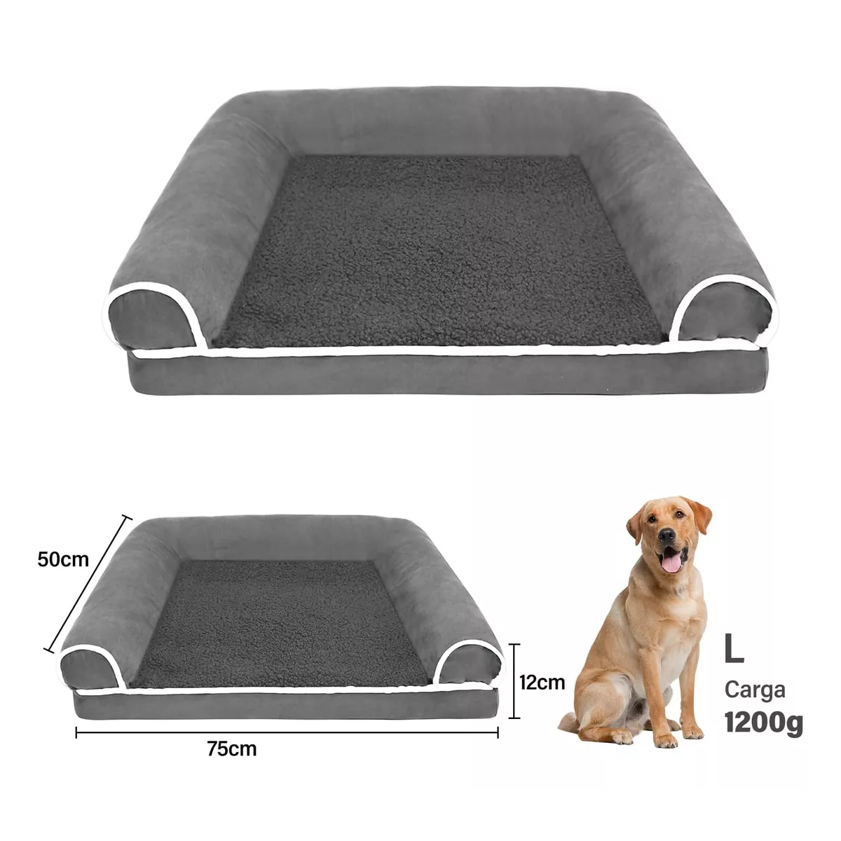 Cama Doble Vista Para Perro Mediano-grande
