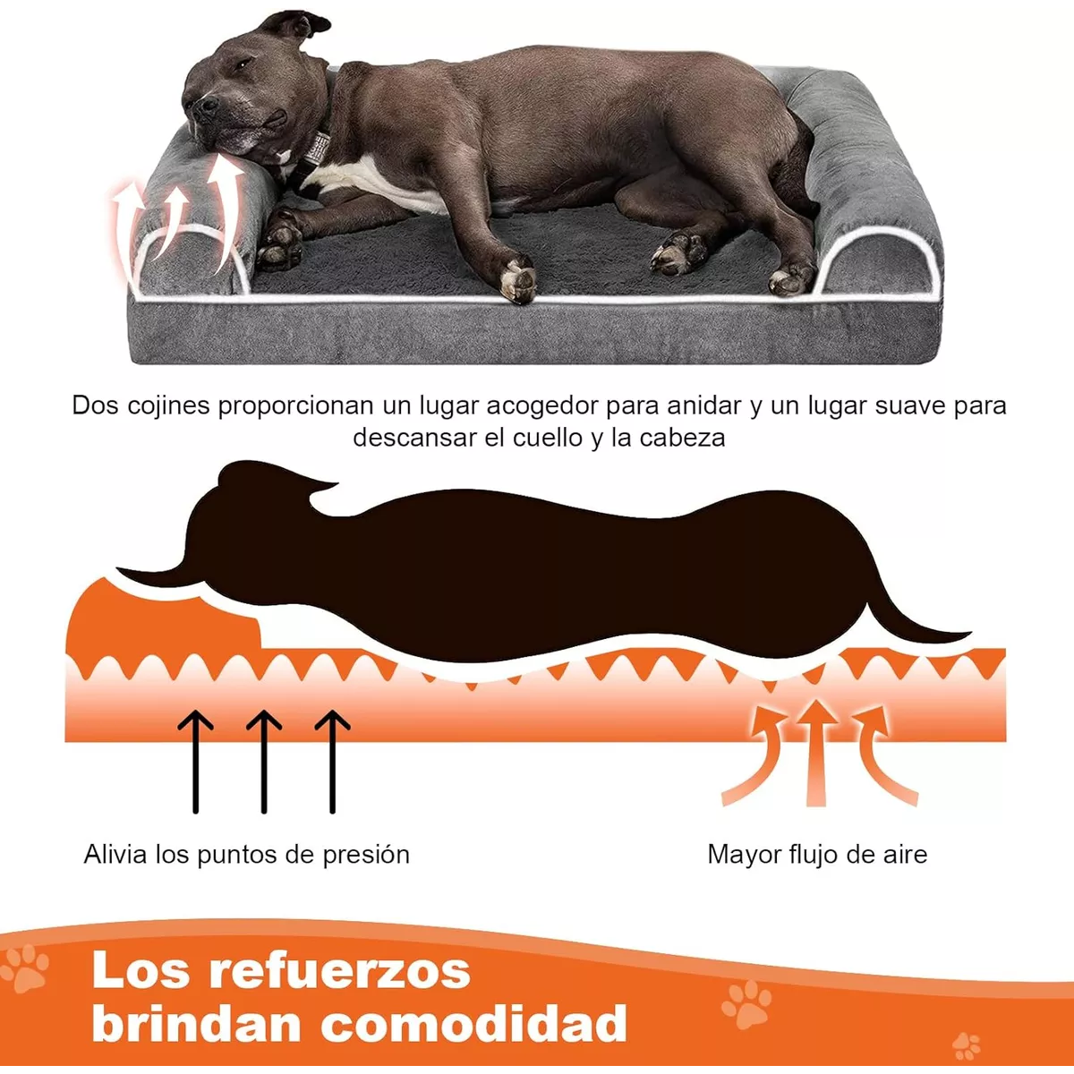 Cama Doble Vista Para Perro Mediano-grande