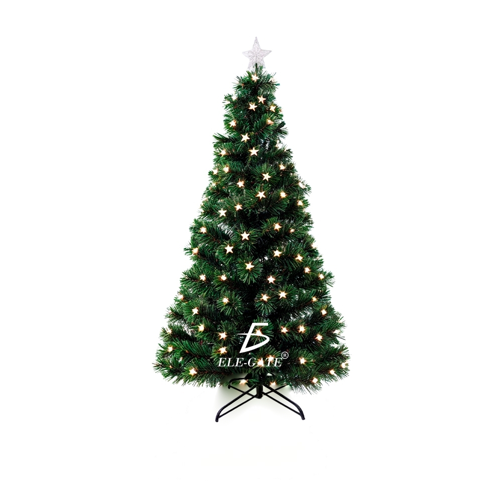 Árbol de Navidad  Luces de Estrella y Pico de Estrella Integradas Soporte  Metal 1.80mts