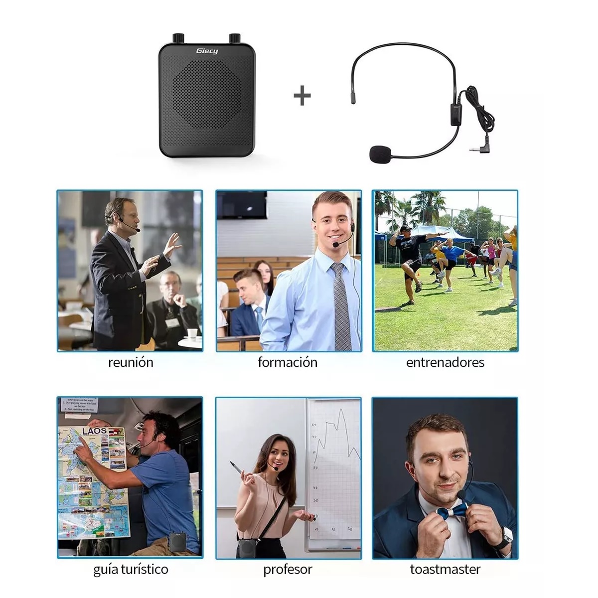 Amplificador De Voz Portátil Recargable Audio Bluetooth
