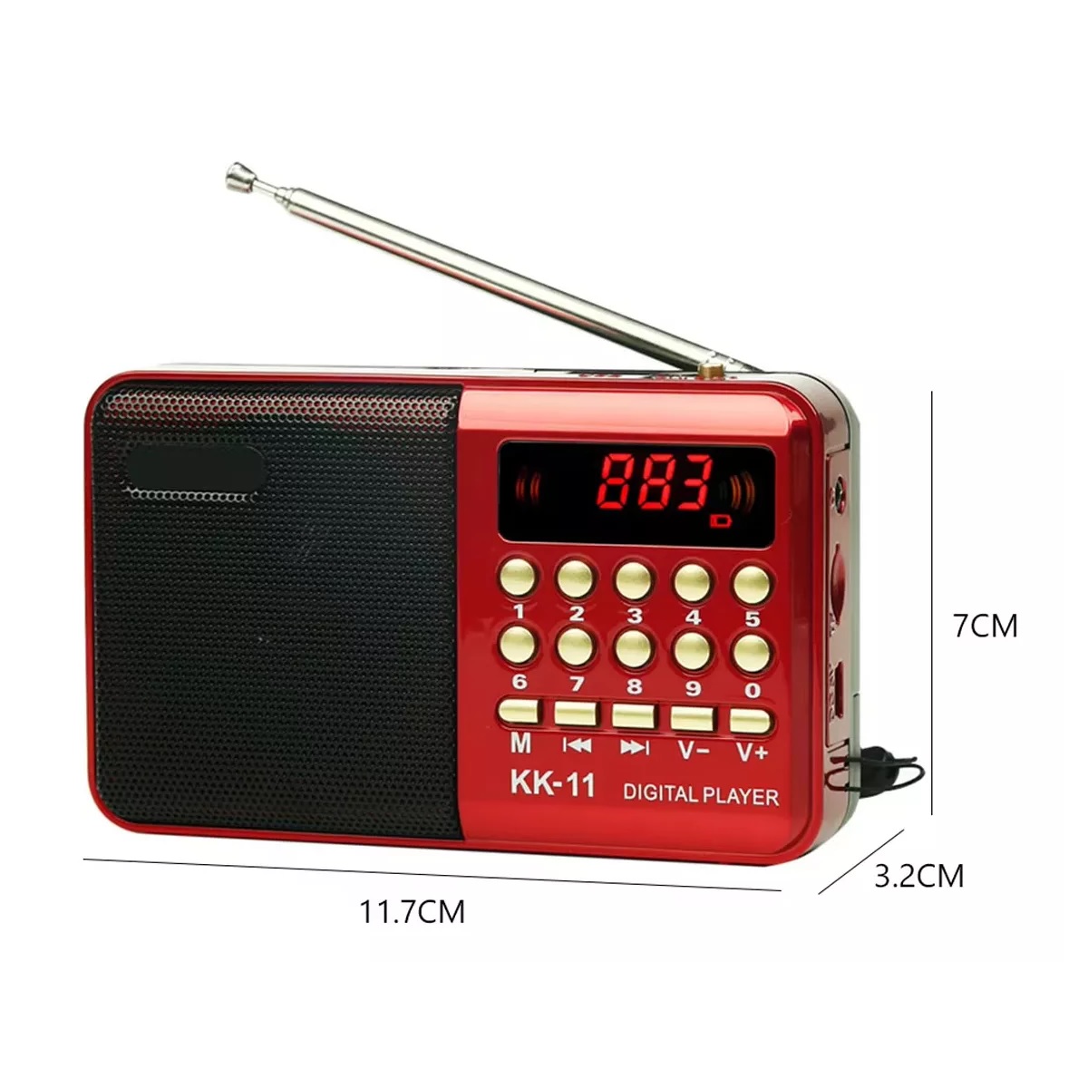 Radio Fm Am Sw Portátil Grabadora Reproductor Mp3