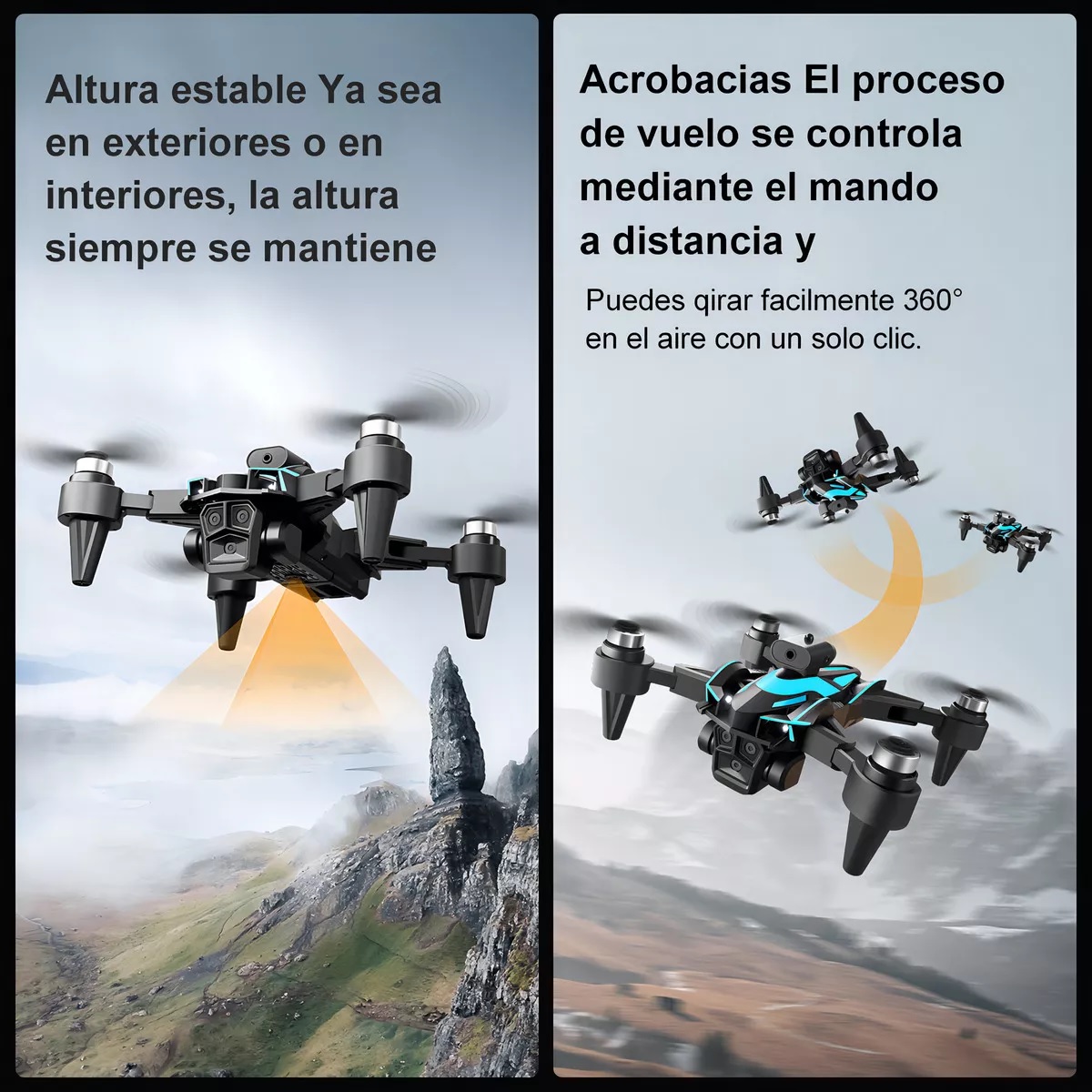 Drone Zll K12max Con Dual Cámara 8k Negro 2.4ghz 3 Batería