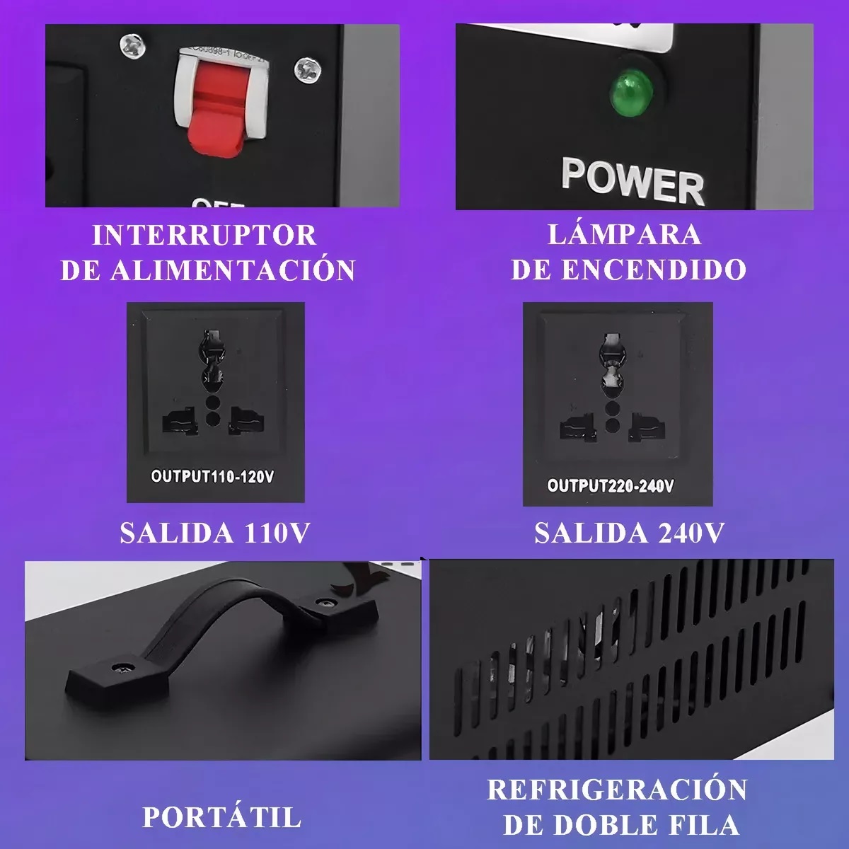 Transformador De Potencia De 1500w Convertidor De Voltaje