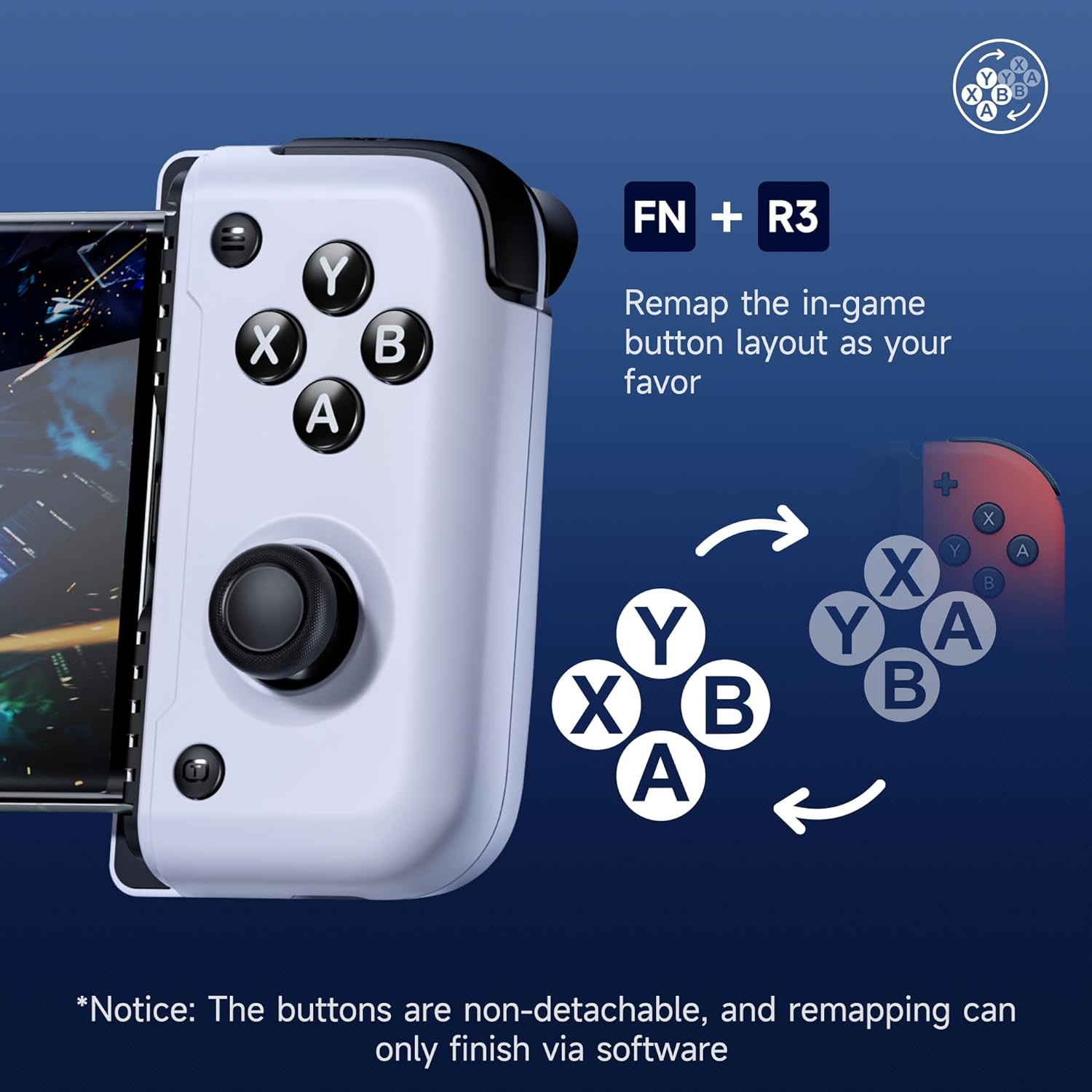 Control para celular Gaiming EasySMX M05 android y iphone (USB-C)
