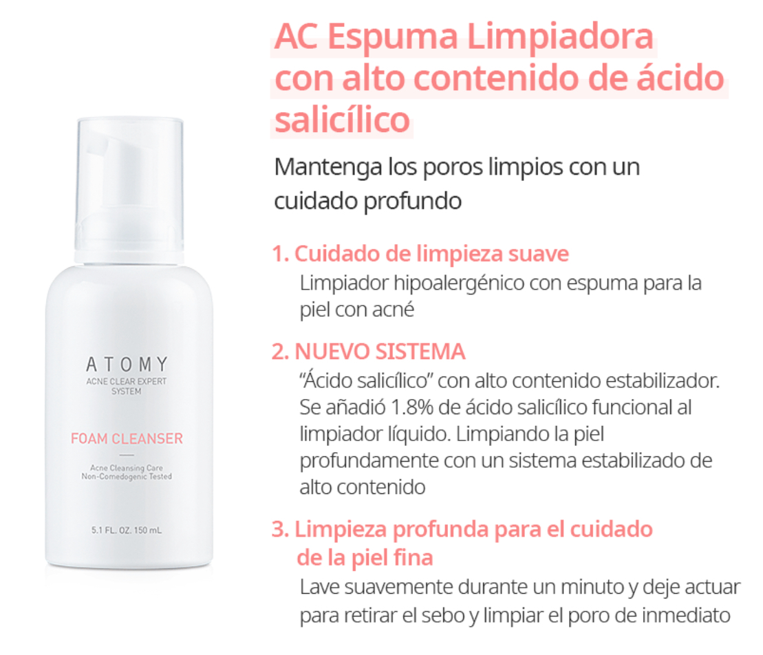 ATOMY SISTEMA DE ELIMINACIÓN DE ACNÉ 100% ORIGINAL COREANO