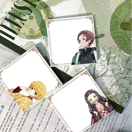 Notas Adhesivas Anime Demon Caras Cute 4 Post-it 200 Hojas 7.5x7.5cm